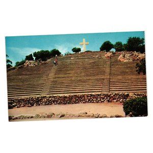 Vintage Postcard Mt Helix La Mesa California Cross Church Easter Services